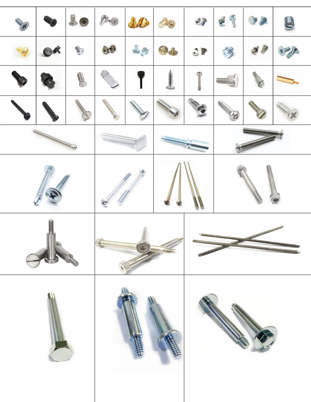 China Metal Machine Screw Manufacturer Custom M1.4 M2 M3 M4 M5 M6 Fasteners Screws