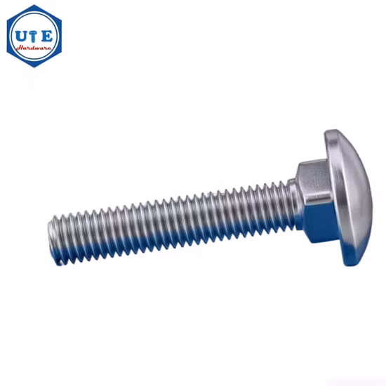 Винт с квадратным подголовком и круглой/грибообразной головкой из нержавеющей стали DIN603